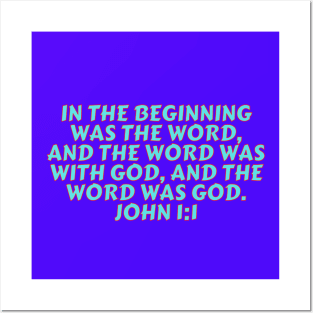 Bible Verse John 1:1 Posters and Art